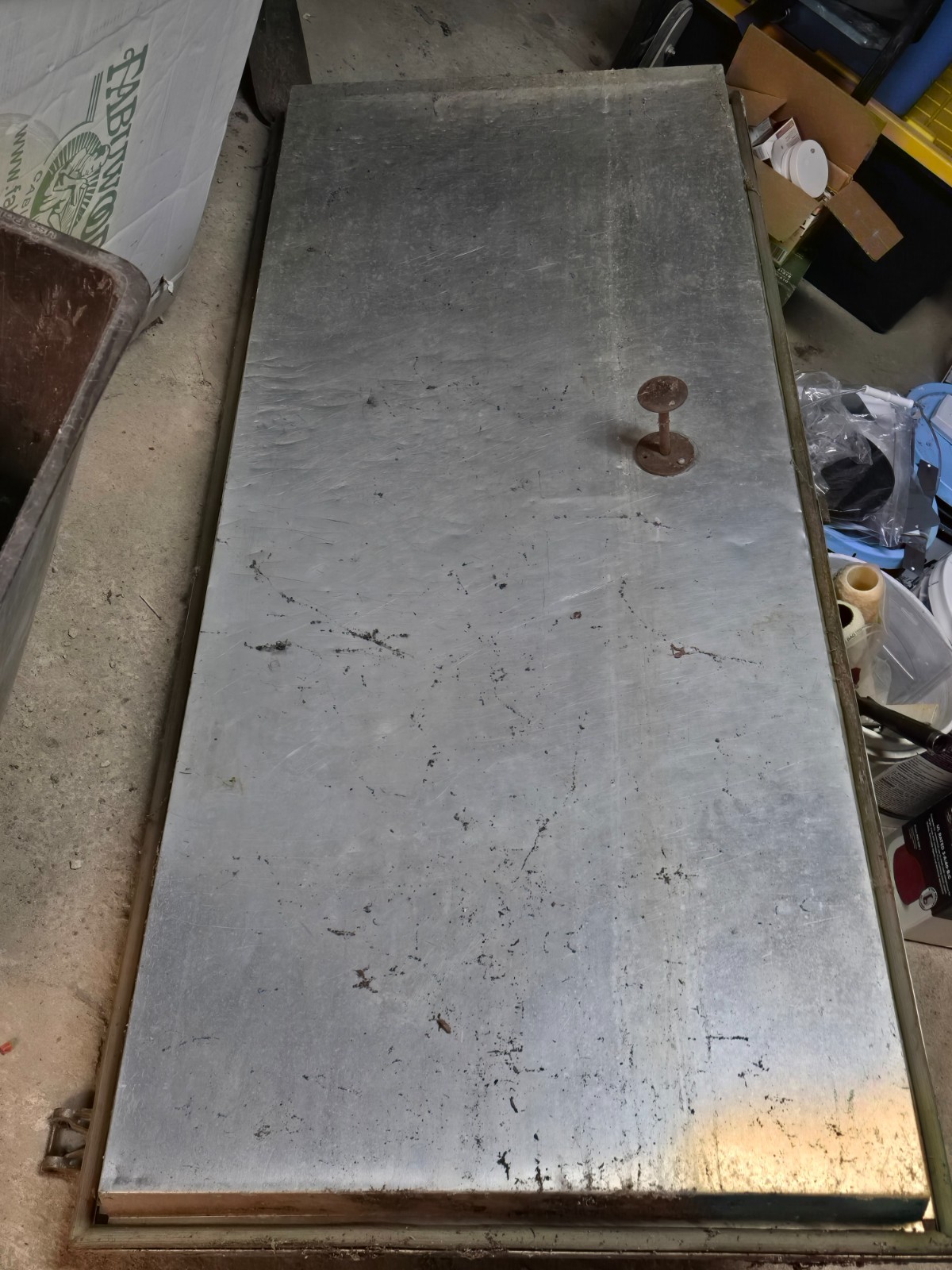 Vintage Ajax Philadelphia Walk-In Cooler Freezer Door Industrial Steel w Hardwar