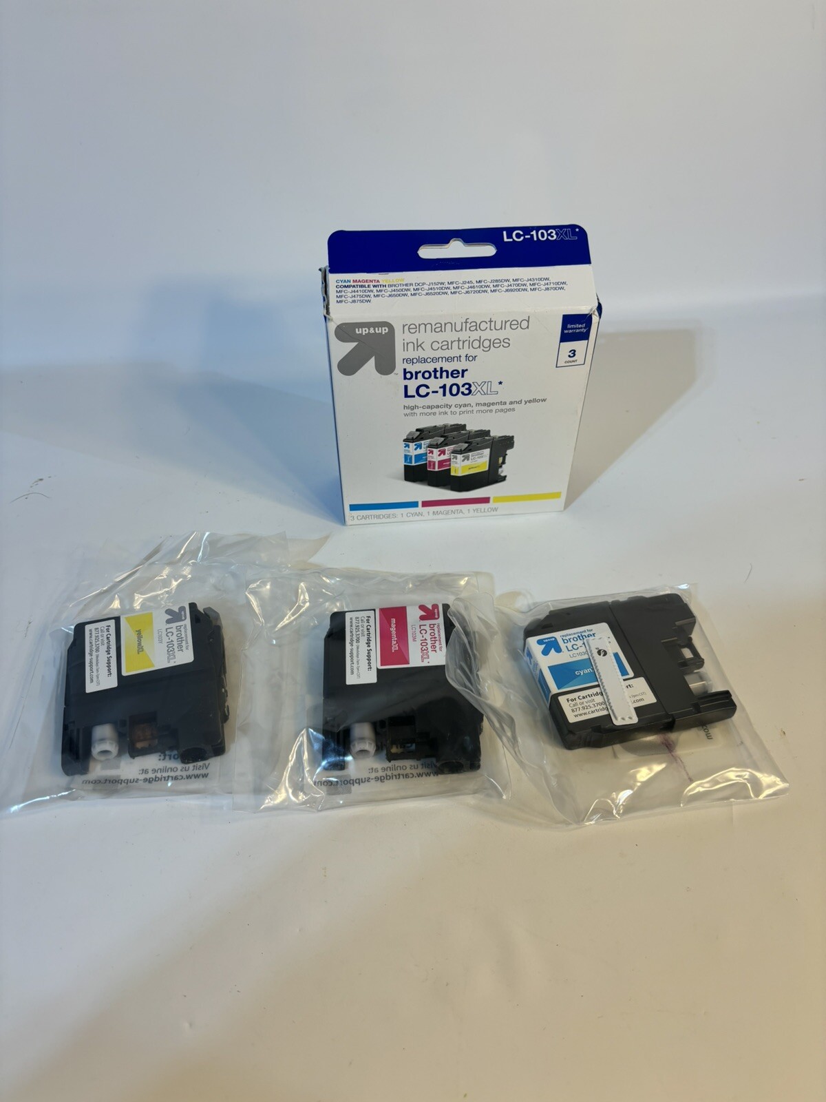 Up & UP Brother LC 103XL Ink  Cartridges Cyan Magenta Yellow 05/21