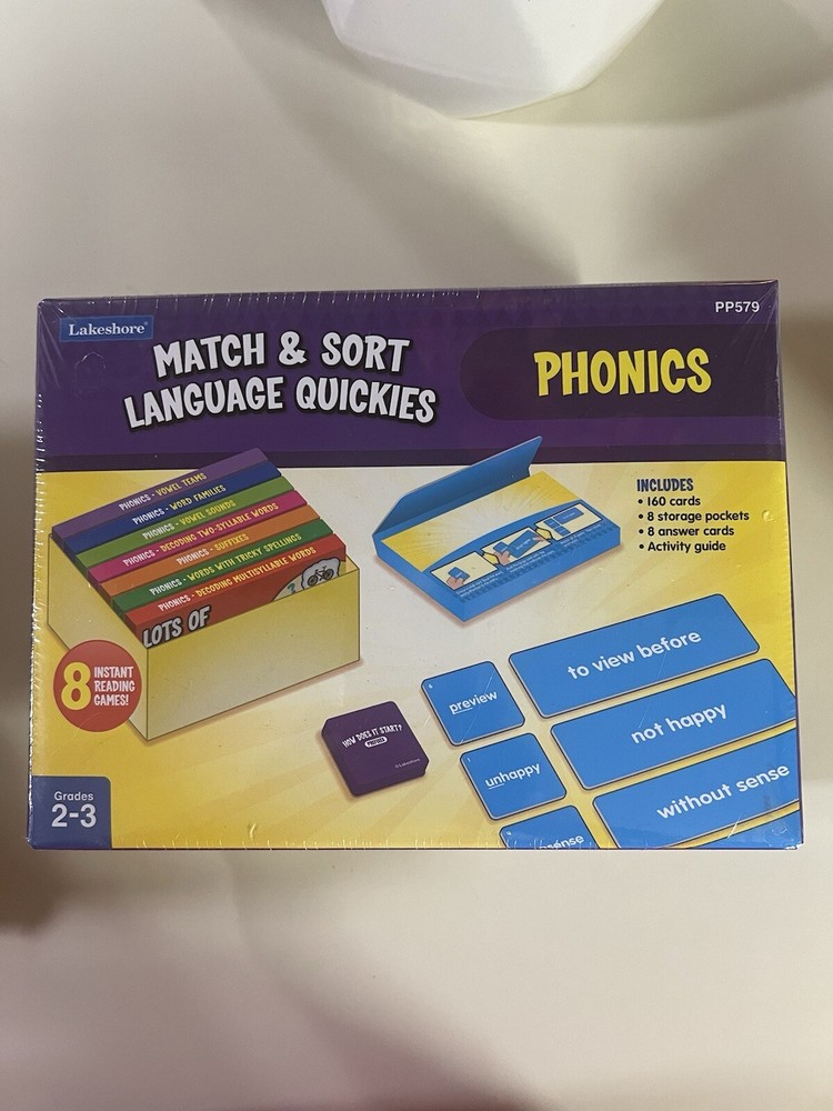 Lakeshore Match & Sort Language Quickies - Gr. 2-3 - Complete Set New
