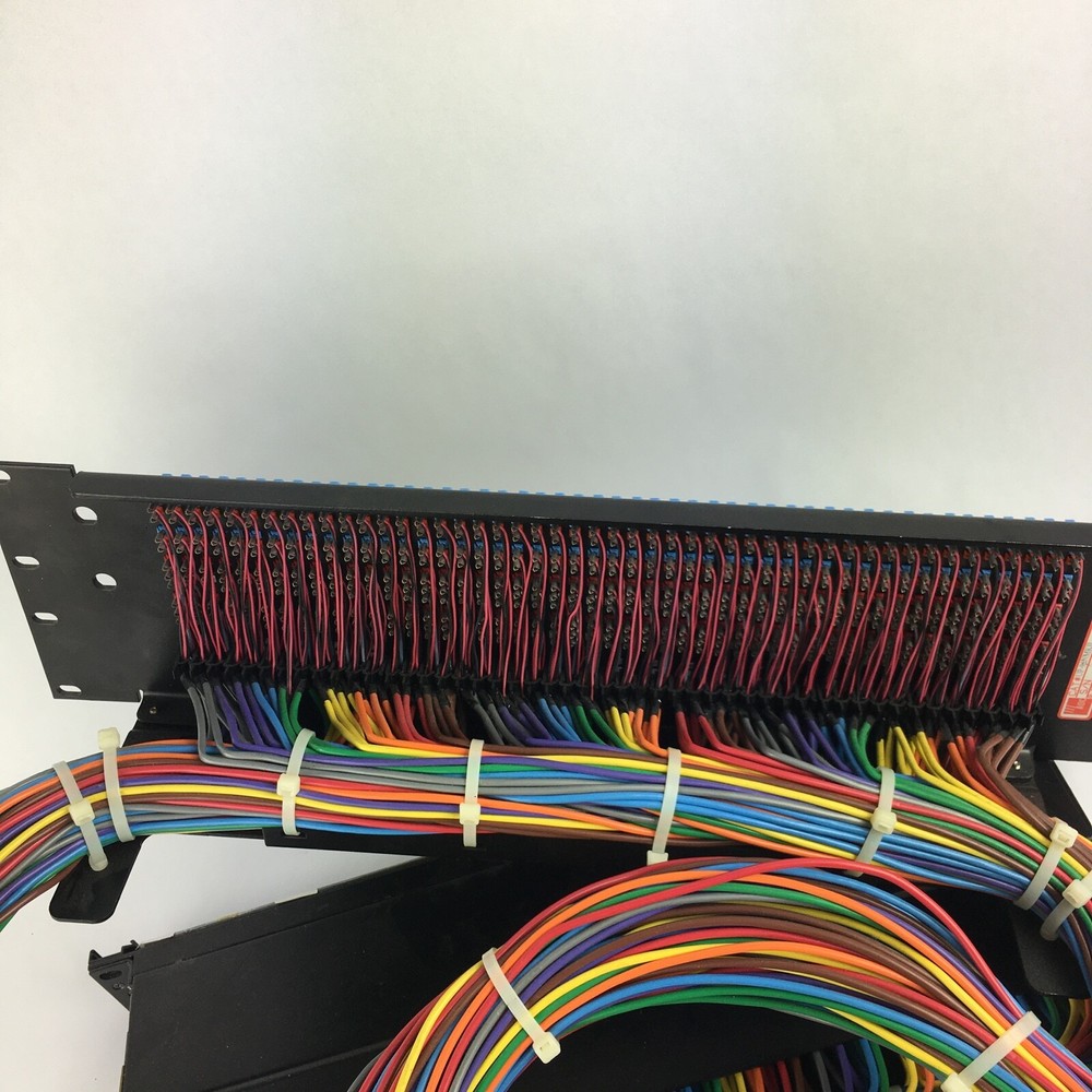 ADC 96 Bantam TT patchbay connected to ADC UP-96NMKII PPC RACKMOUNT PATCHBAY