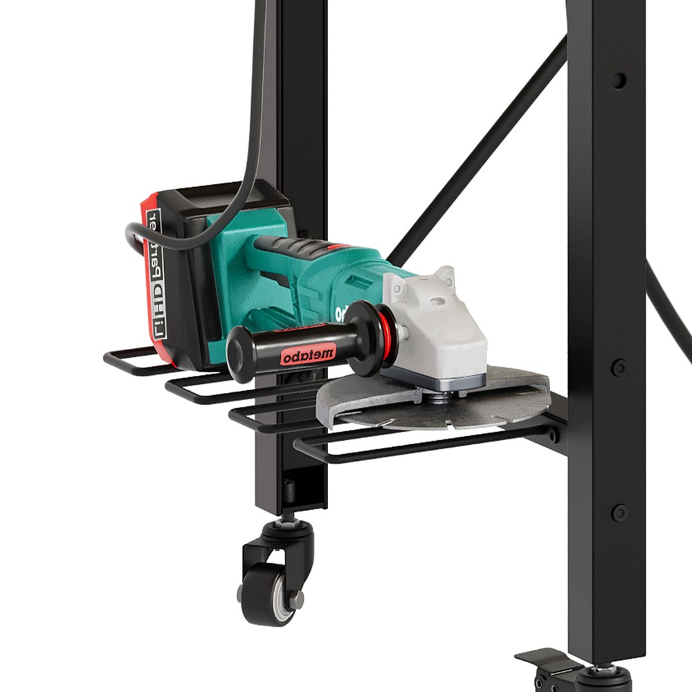 59" L Heavy-Duty Adjustable Workbench with Pegboard & Power Outlets Work Bench