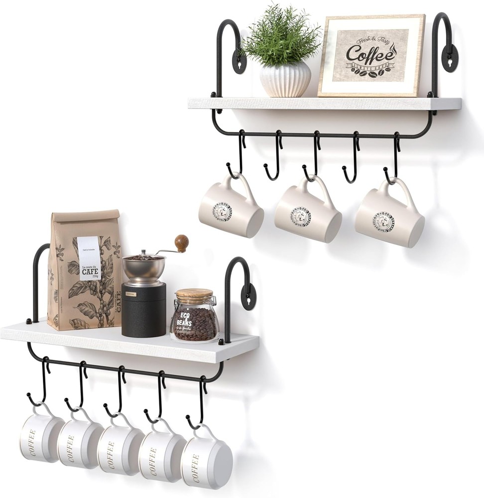Floating Wall Shees for Kitchen Bathroom Coffee Nook Adjustable
