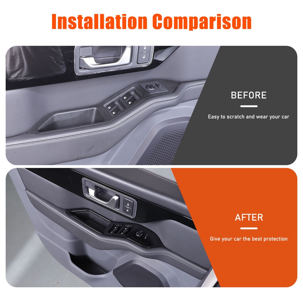 Gloss Black Power Window Switch Button Trim Frame For Ineos Grenadier