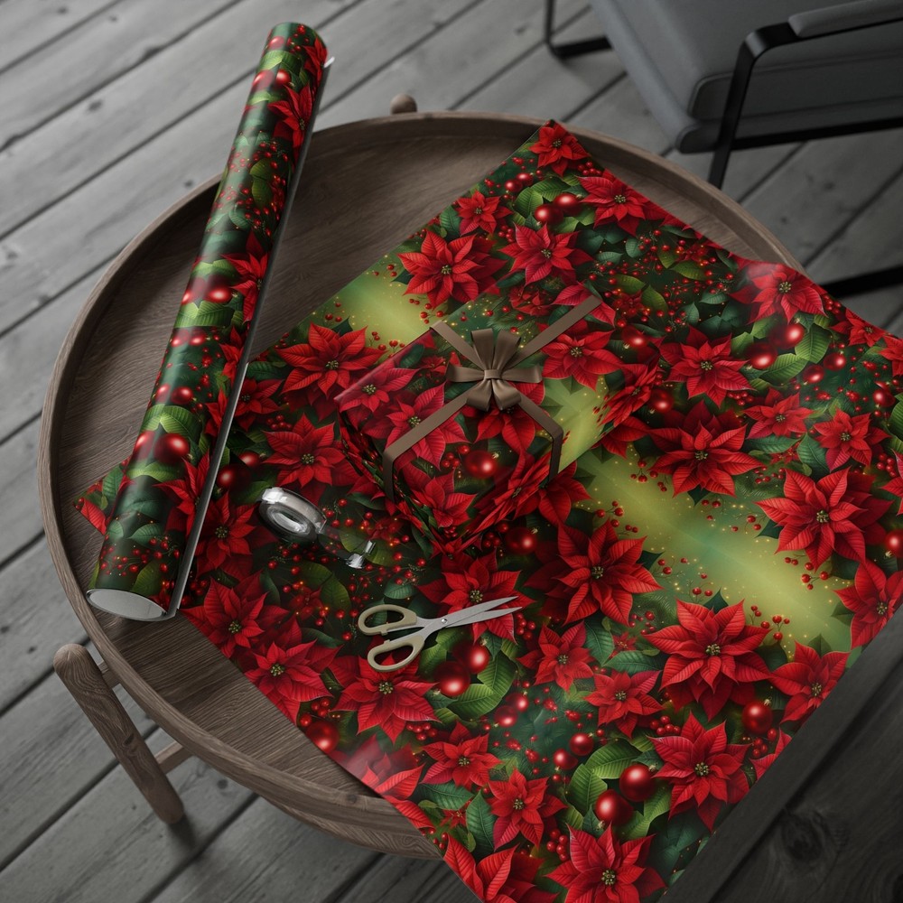 Poinsettia Wrapping Paper