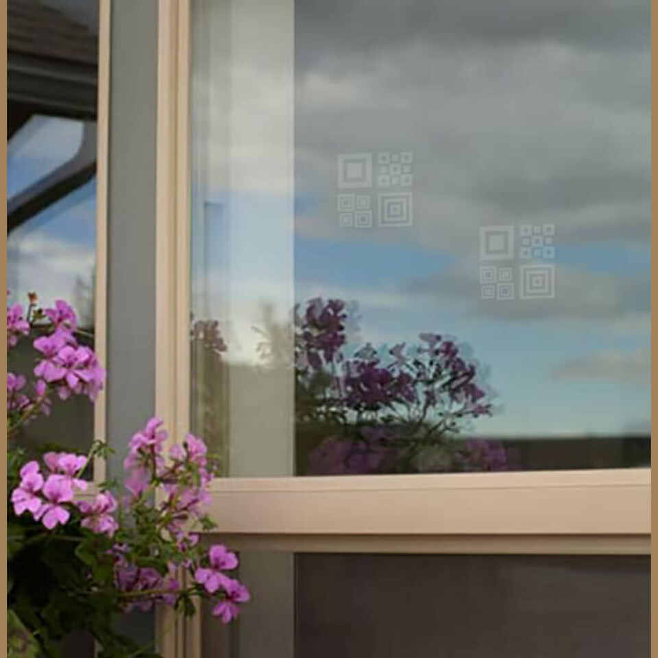 WINDOW ALERT ANTI-COLLISION MODERN SQUARE CLINGS SAVE BIRDS PREVENT STRIKES
