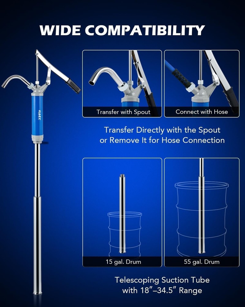Versatile Fluid Transfer Pump for Home & Garage