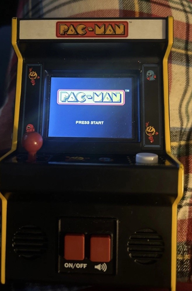 Basic Fun Pac-Man Handheld Mini Arcade Game Bandai Namco Pacman Tested Working