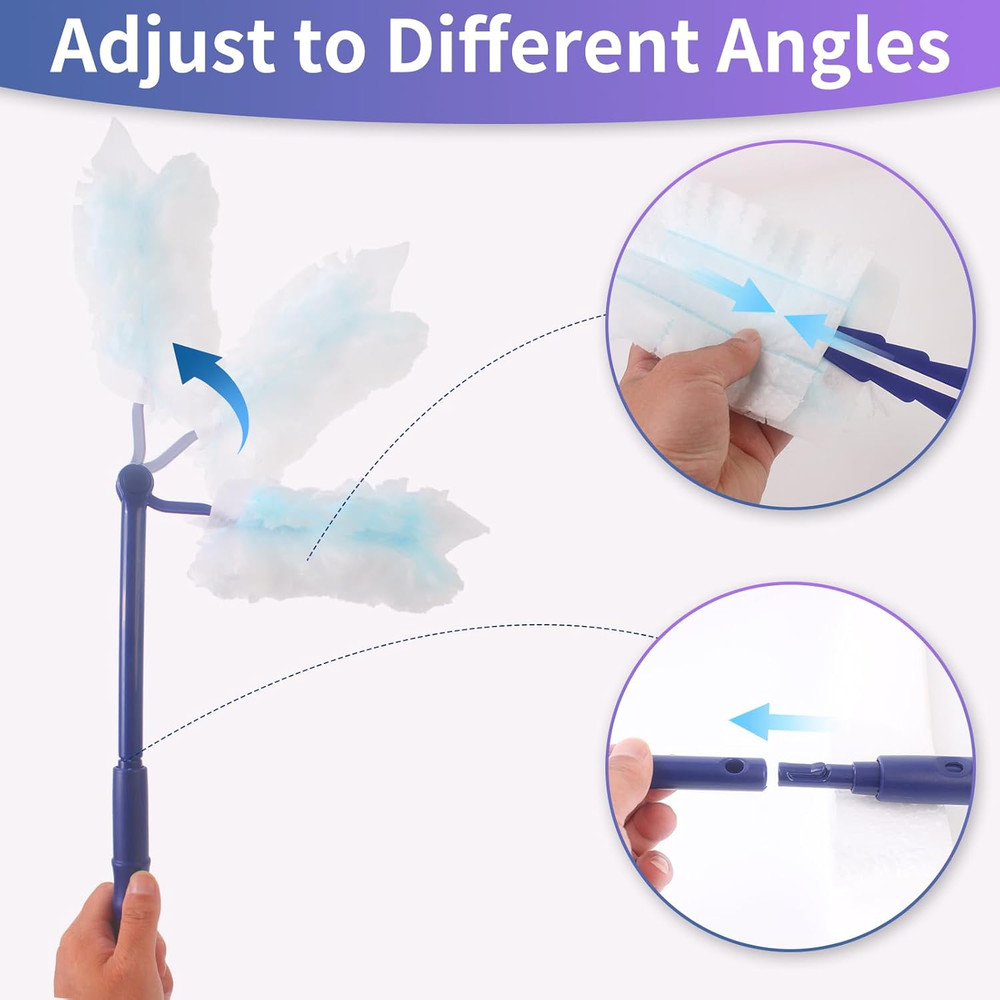 Replacement Duster Handles Compatible with Swiffer Duster Refill, Extended Handl