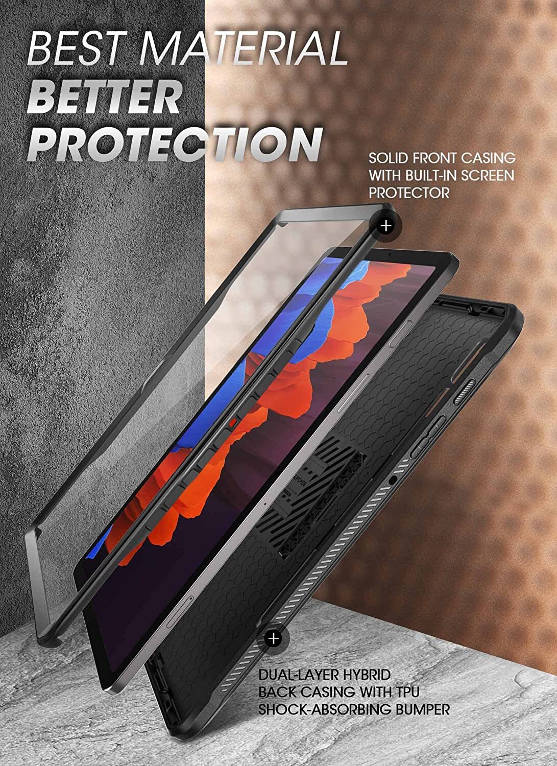 SUPCASE Stand Case Screen Cover for Samsung Galaxy Tab S series Tab S10 S9 S8 S7