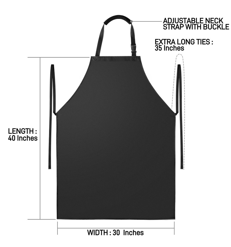 Waterproof Apron with Comfortable Adjustable Bib Rubber Vinyl Dishwasher Apron