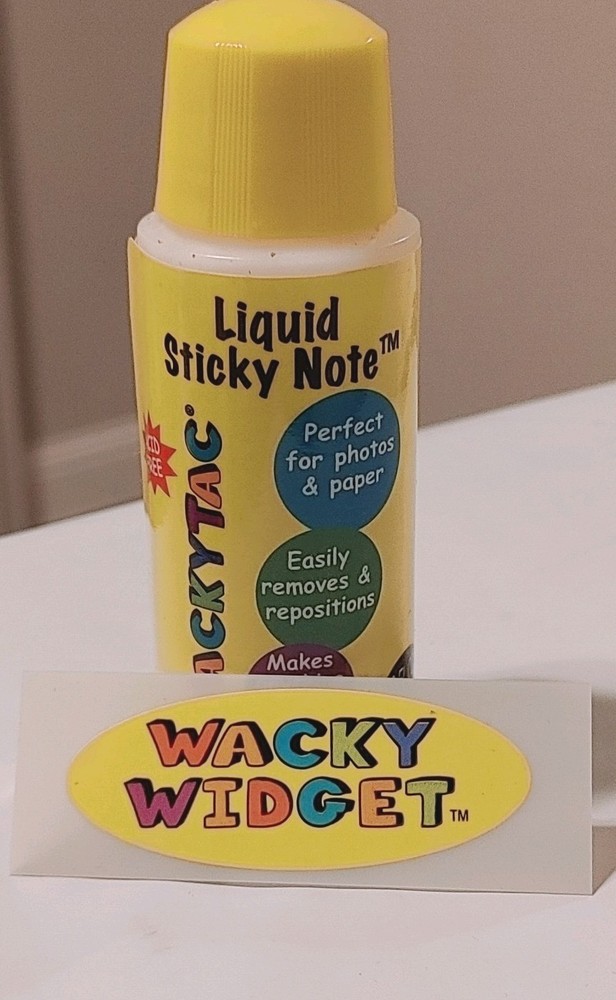 Wacky Tac Repositional Adhesive (2-Pack, 2.0 Oz Bottles) Makes Sticky Notes