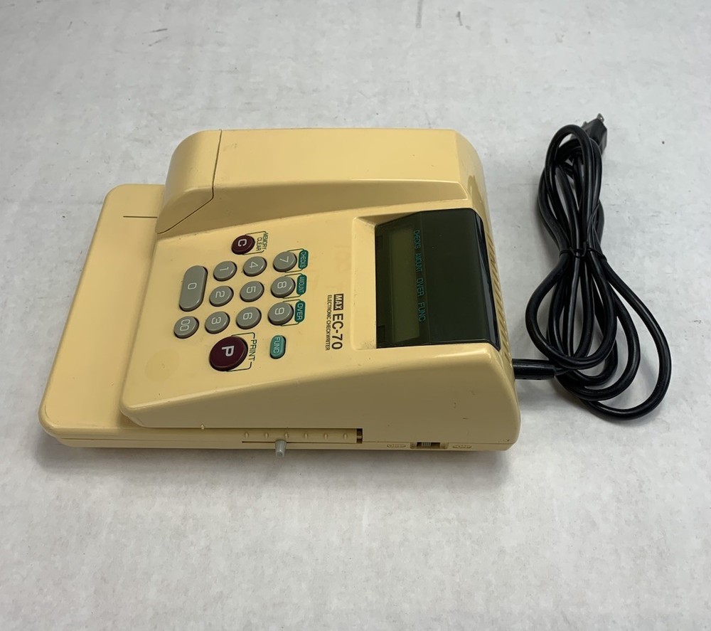 MAX EC-70 Electronic Check Writer - Broken Cover