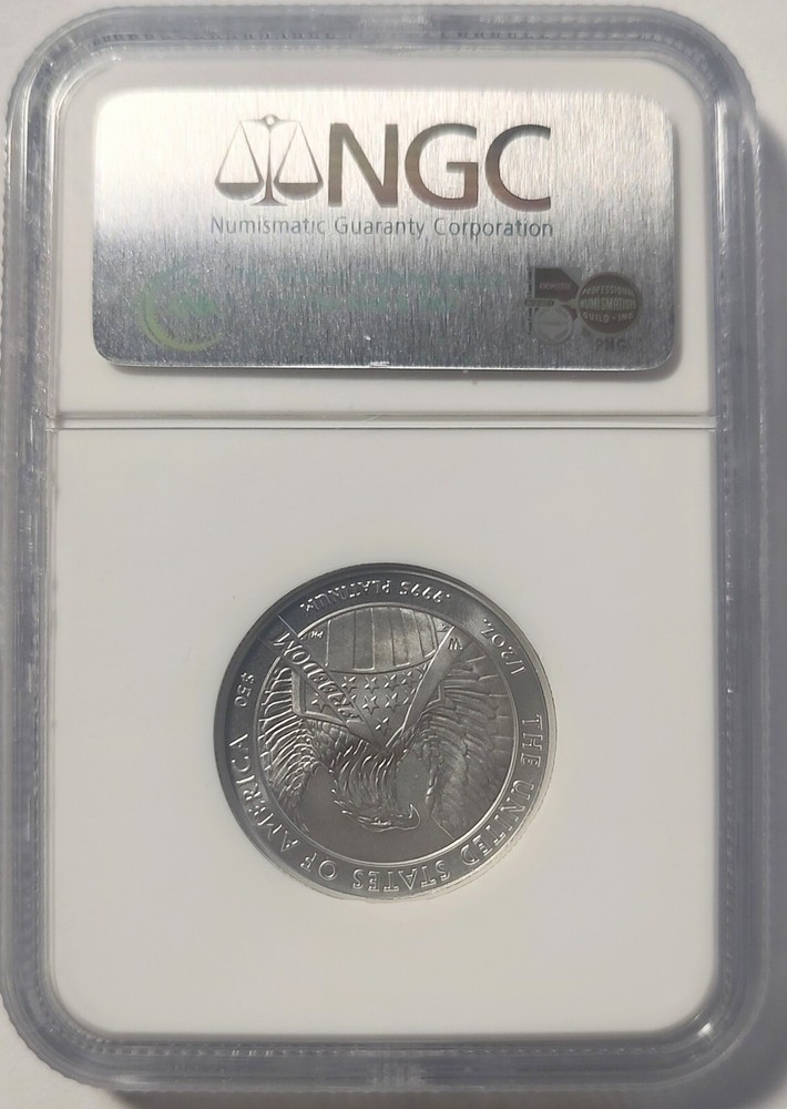 2007 W Platinum Eagle 1/2oz NGC MS70 Burnished $50