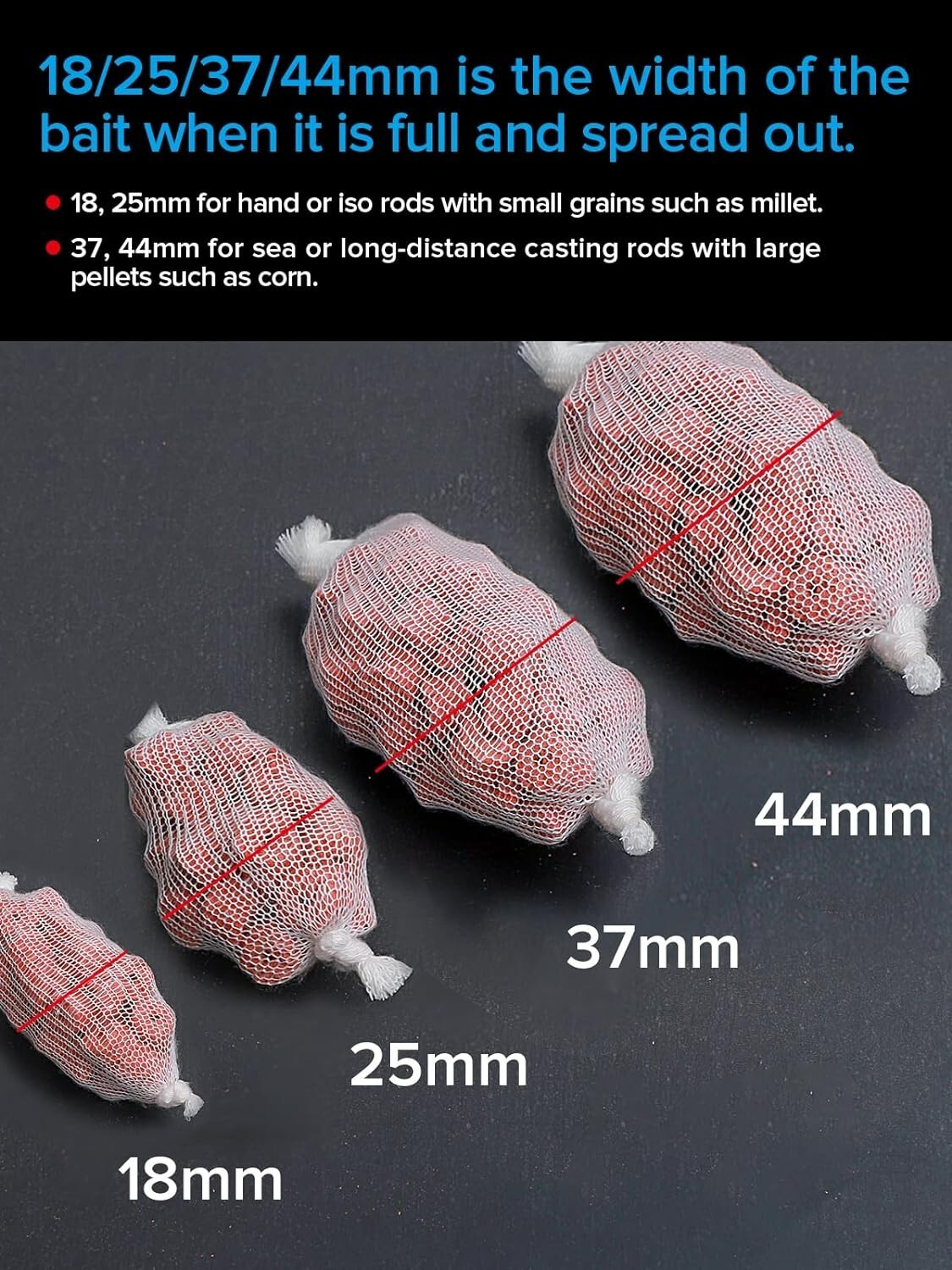 5M Pva Mesh Kit 18mm 25mm 37mm 44mm Wide Pva Mesh Carp Bag Fishing Refill Feedin