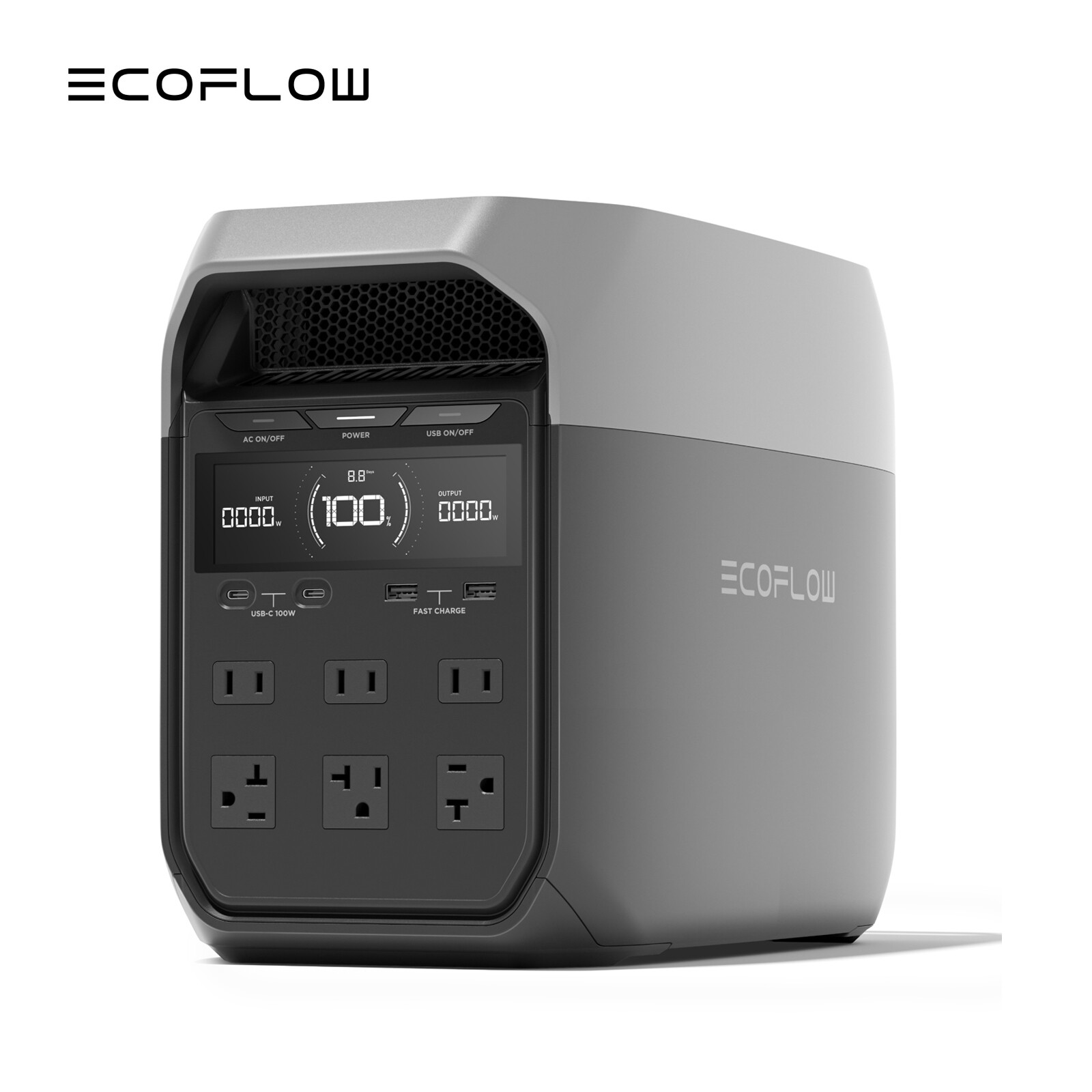 EcoFlow DELTA 3 1024Wh 1800W Portable Power Station LiFePO4 Battery Refurbished