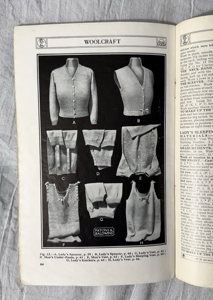 Woolcraft, A Practical Guide To Knitting & Crochet, Circa 1930
