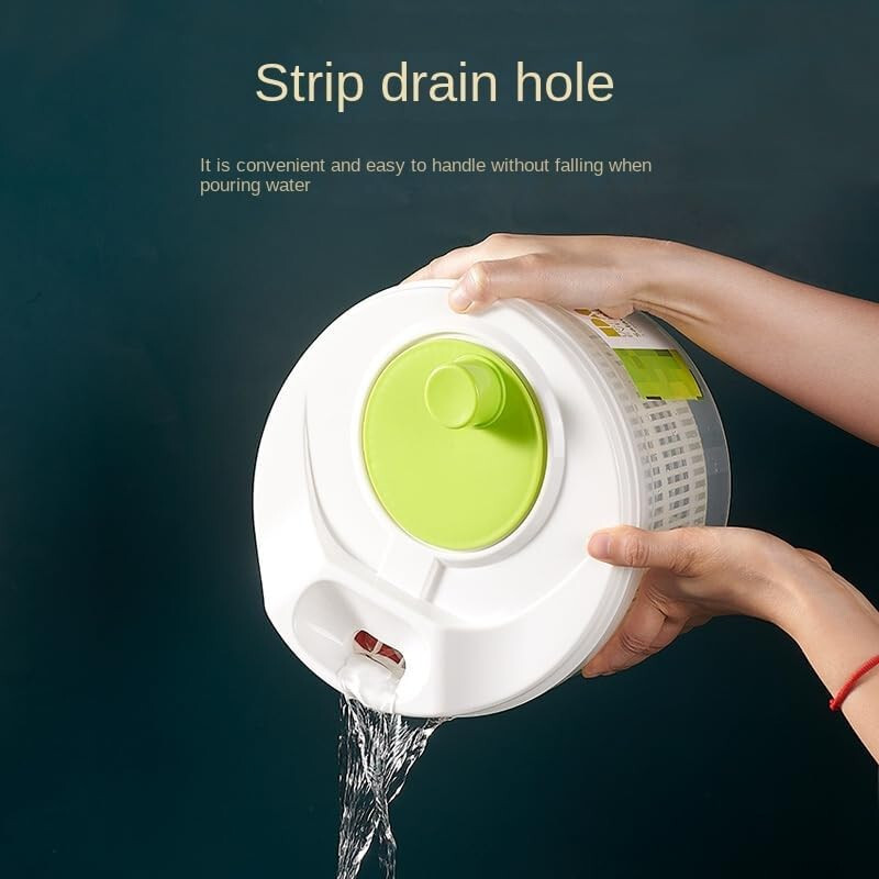 BN-LINK 3L Salad Spinner with Drain, Quick and Easy Multi-Use Lettuce Spinner