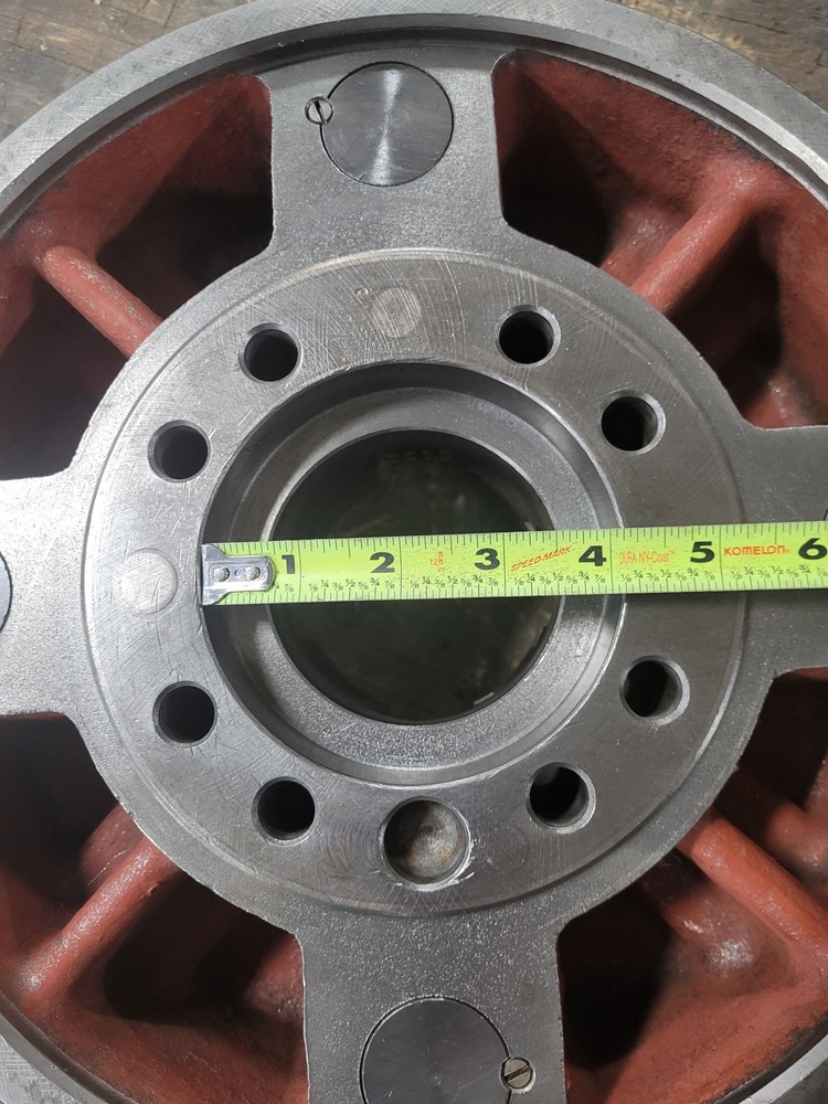 12in Bison Lathe Chuck – 4 Jaws Plain Back