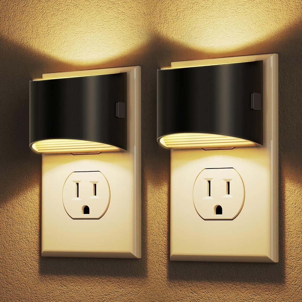 LED Night Light[2 Pack] Night Lights Plug Into Wall 3 Level Brightness Adjustabl