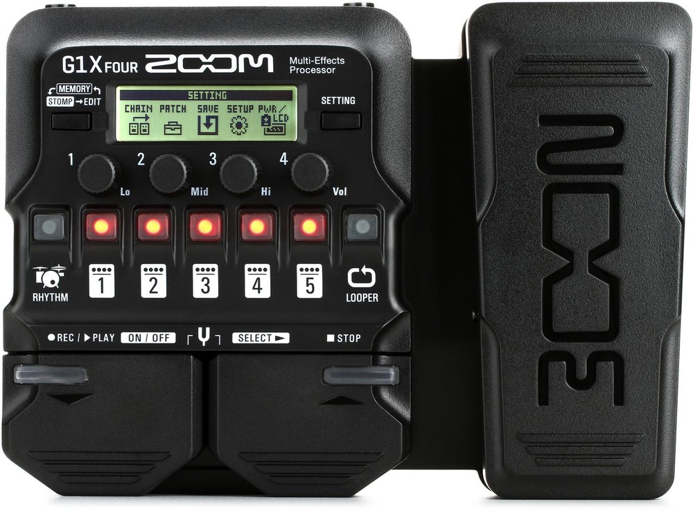 Zoom G1X FOUR Multi-effects Processor with Expression Pedal (3-pack) Bundle