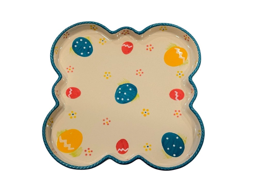 Temptations Easter Egg Divided Serving Platter 4 Removable Bowls Multicolor