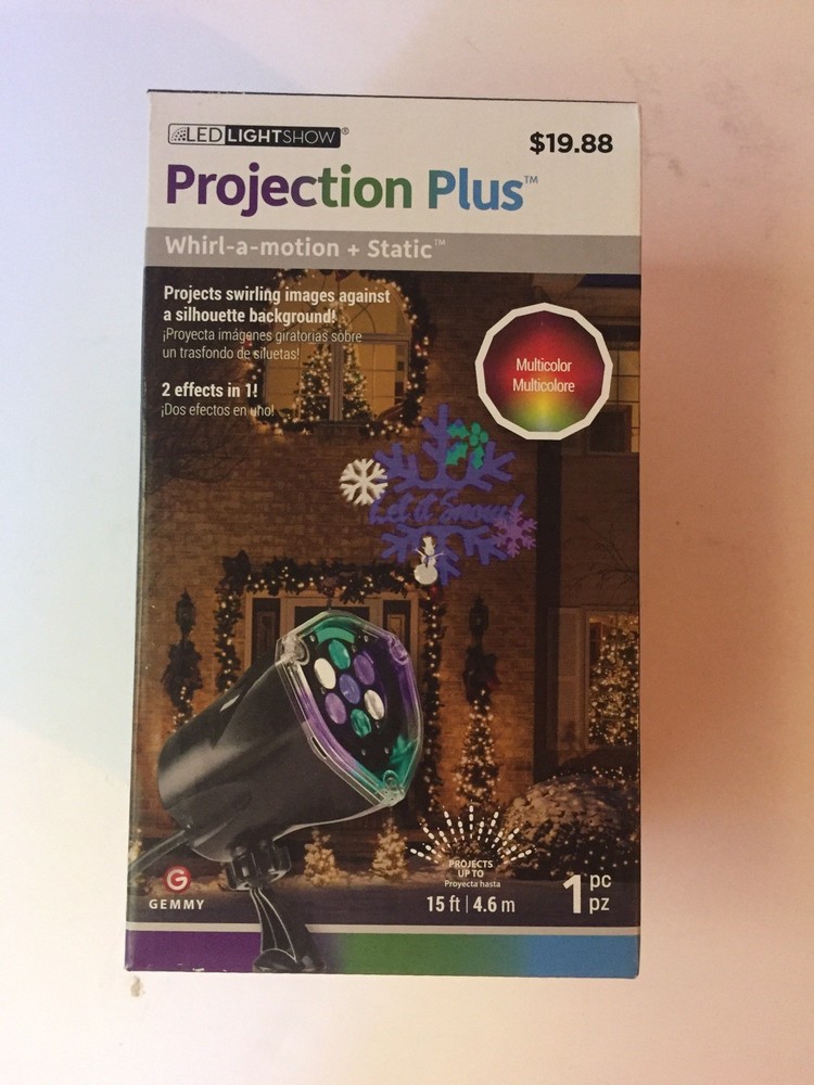 Projection Plus Whirl-a-motion + Static Let It Snow Multicolor