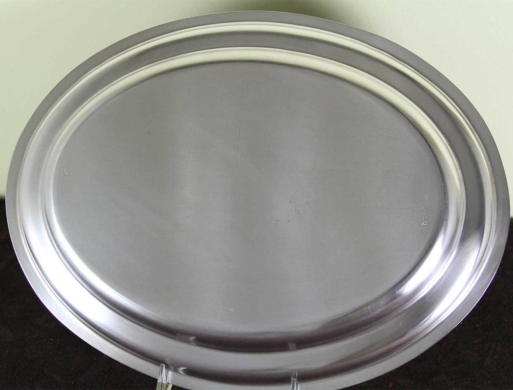 Oval Platter 12 in. with Bead Pattern, Applied Border
