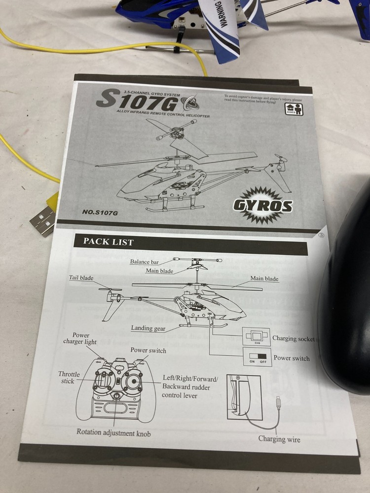 Gyros S107G Remote Control Helicopter* tested working*