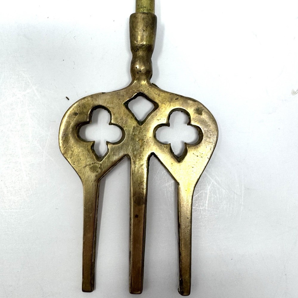 Vintage Brass Fireplace Toasting Fork Duck Design 20”