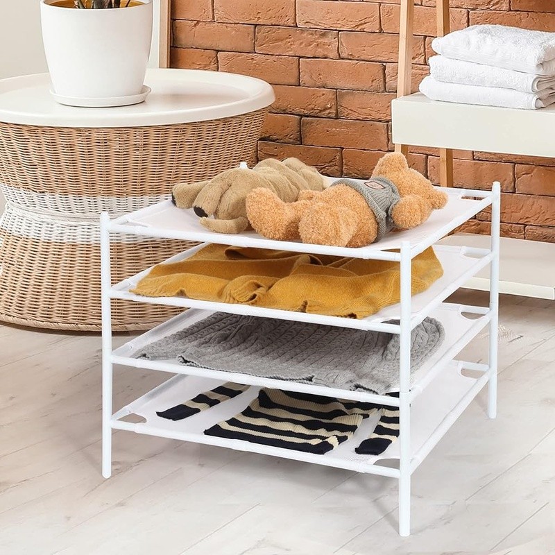 Flat Mesh Drying Rack Sweaters Clothes Toys Fast Drying Stackable Portable New
