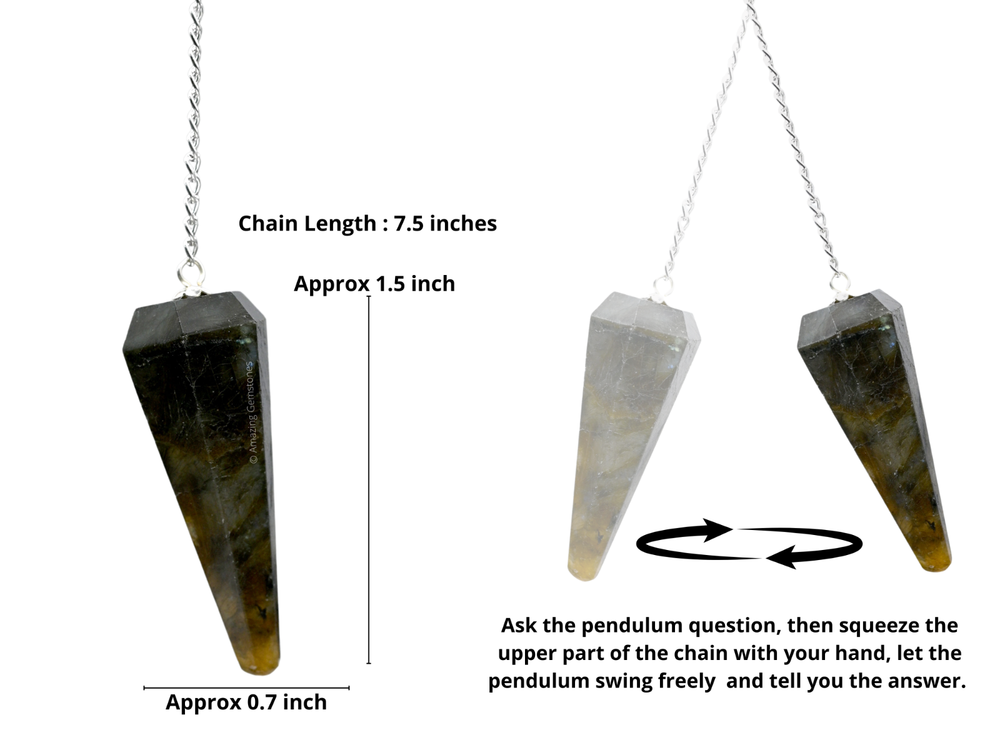 Labradorite Dowsing Crystal Pendulum