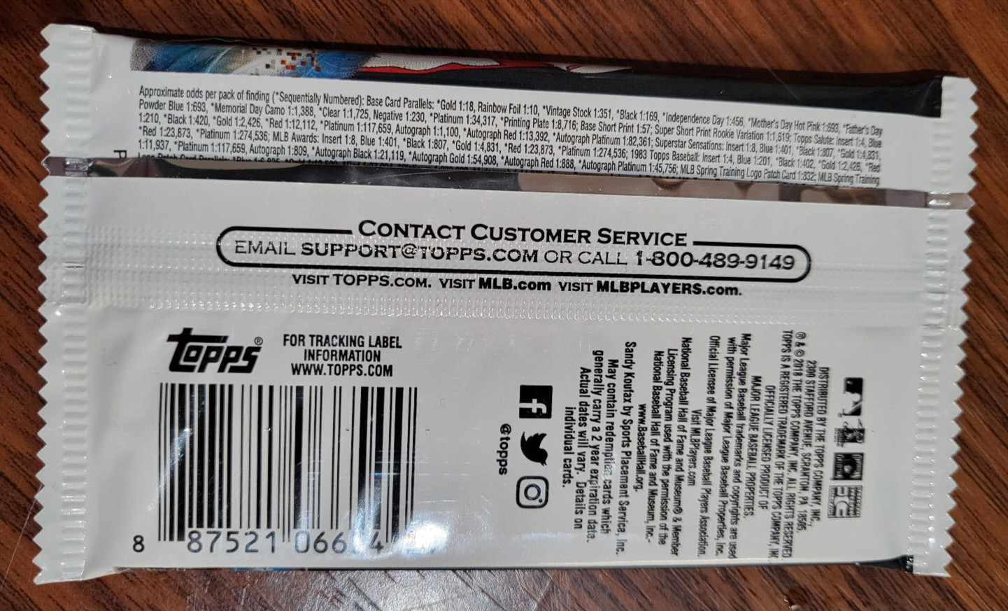 2018 Topps Series 1 Baseball 10 Card Hobby Pack - See Complete Checklist within