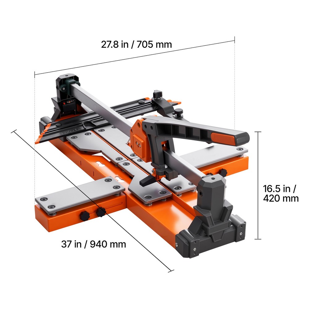 Uimoso 24-Inch Manual Tile Cutter with Spring Base and Adjustable Angle Guide