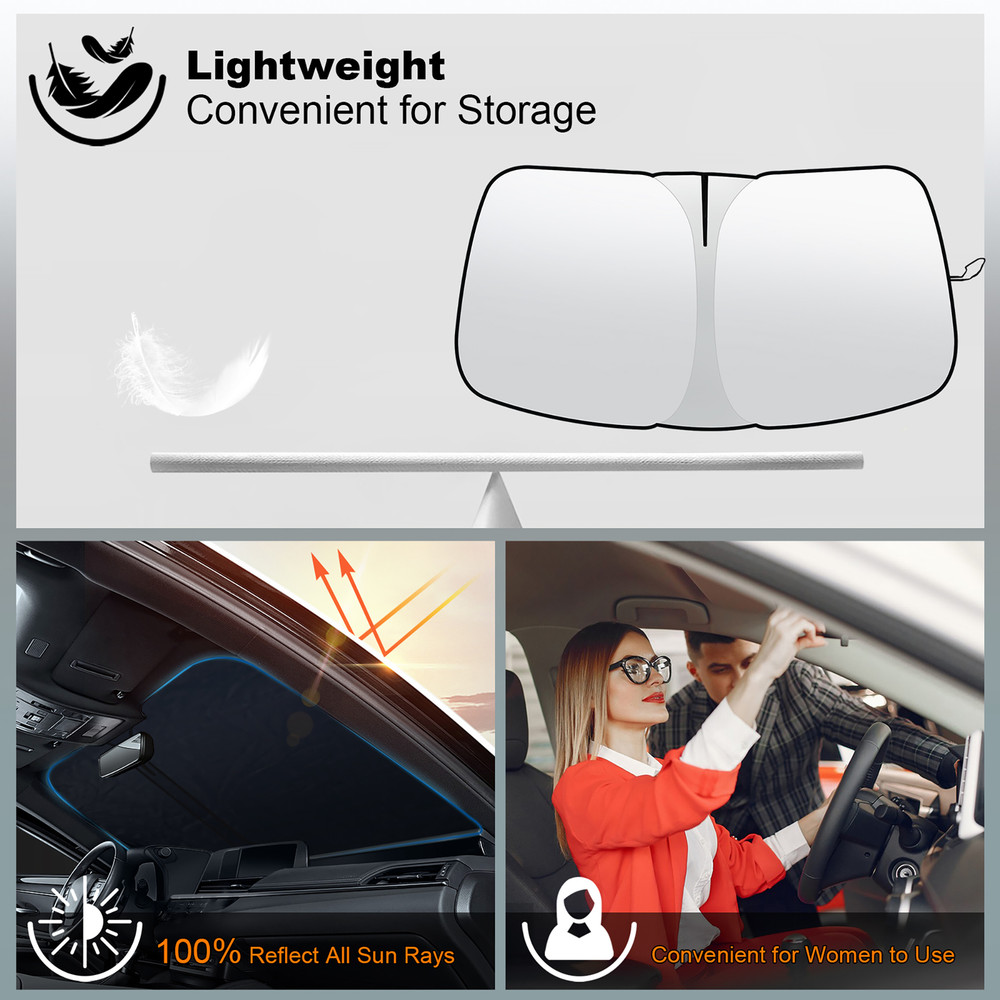 For Chevy Traverse 2018-2025 Windshield Sun Shade UV Rays Block Foldable Visor
