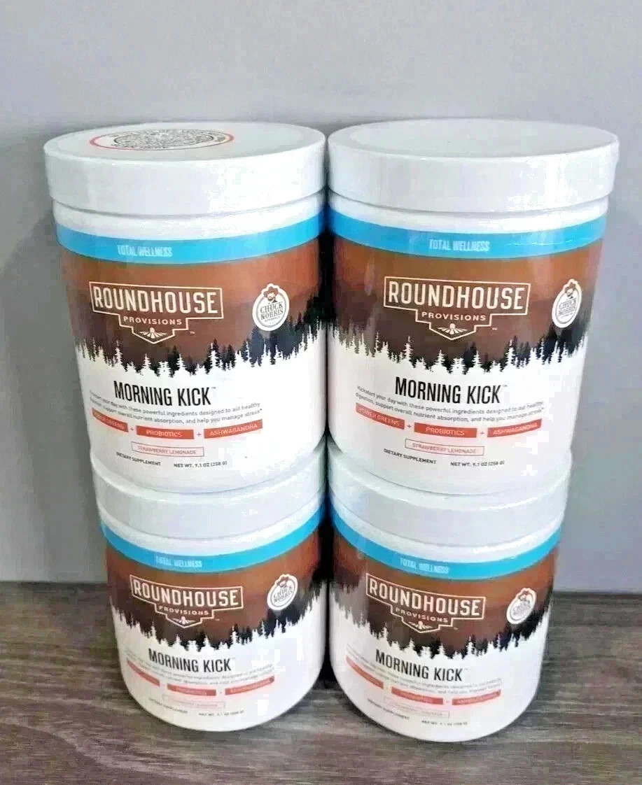 4 ROUNDHOUSE PROVISIONS MORNING KICK-DIGESTIVE POWDER-STRAWBERRY LEMONADE