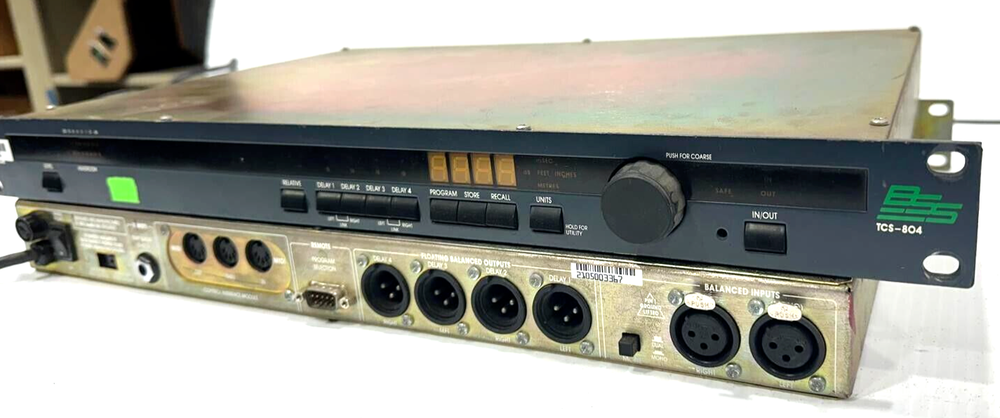 BSS TCS-804 DUAL TIME CORRECTOR DIGITAL DELAY (One)(TRUEHEARTSOUND)