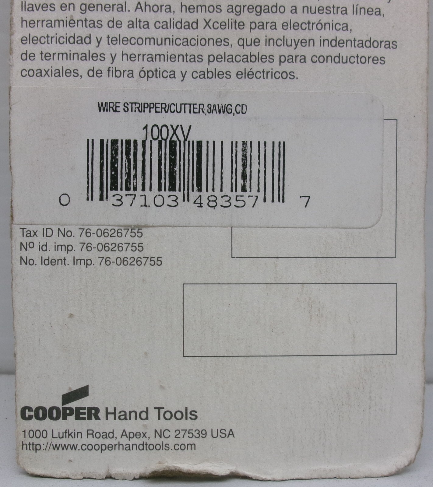 Xcelite 100-101S Wire Strippers/Cutters #HW39