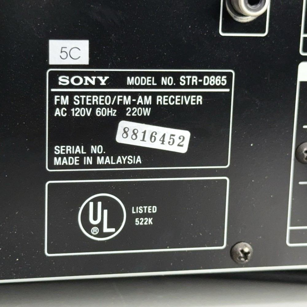 Sony STR-D865 Receiver Dolby Pro Logic Stereo & Remote Bundle