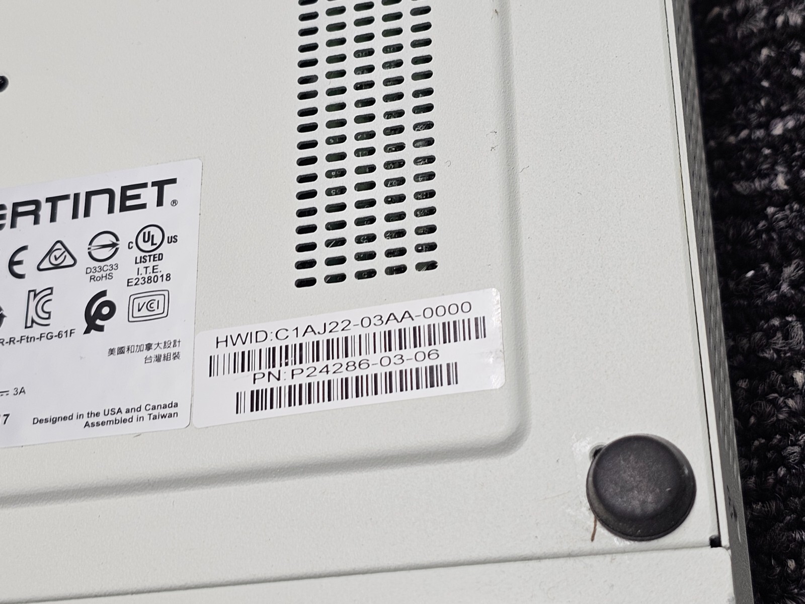 Fortinet FortiGate FG-60F Network Firewall Switch FG-60F-BDL-950-36