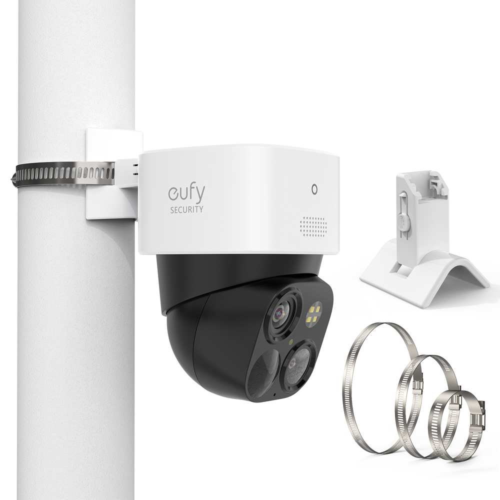 Pole Mount for eufy SoloCam S340 360°Adjustable Railing Bracket Clip Holder