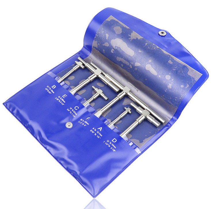 6Pcs/Set 8-150mm Adjustable Inner Diameter Gauge Micrometer Measuring Tools Kit