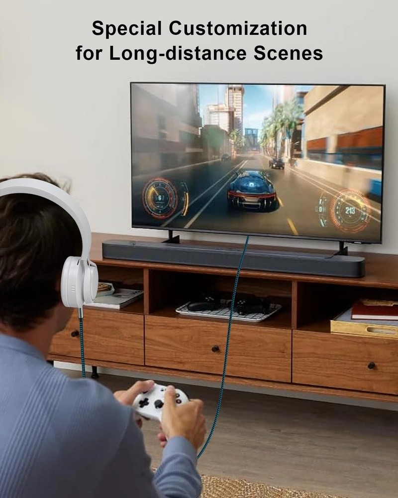 Headphone extension cable nylon braided ft