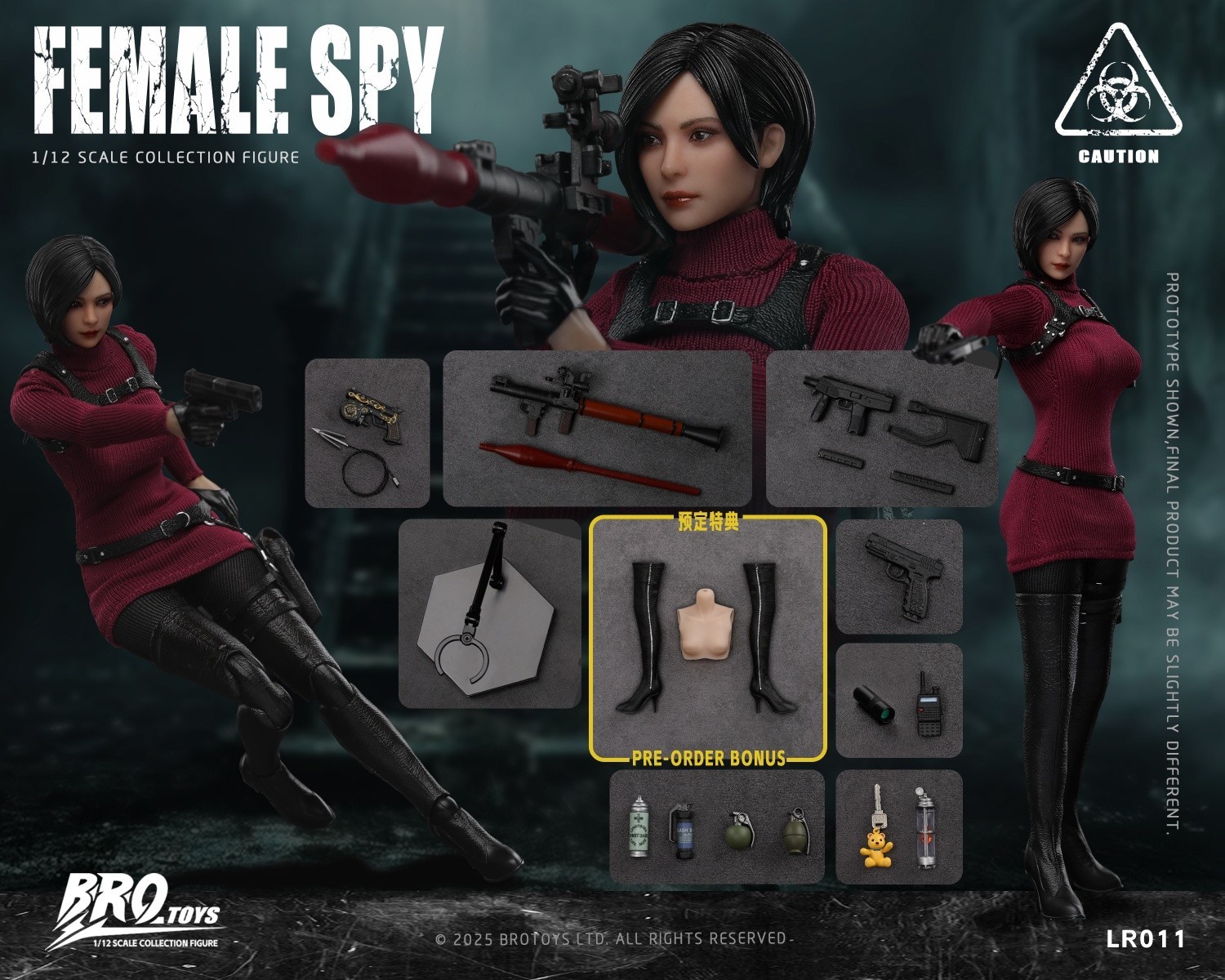 BROTOYS LR011 1/12 Miss Wong Spy ADA Female Action Figure Movable Eyes