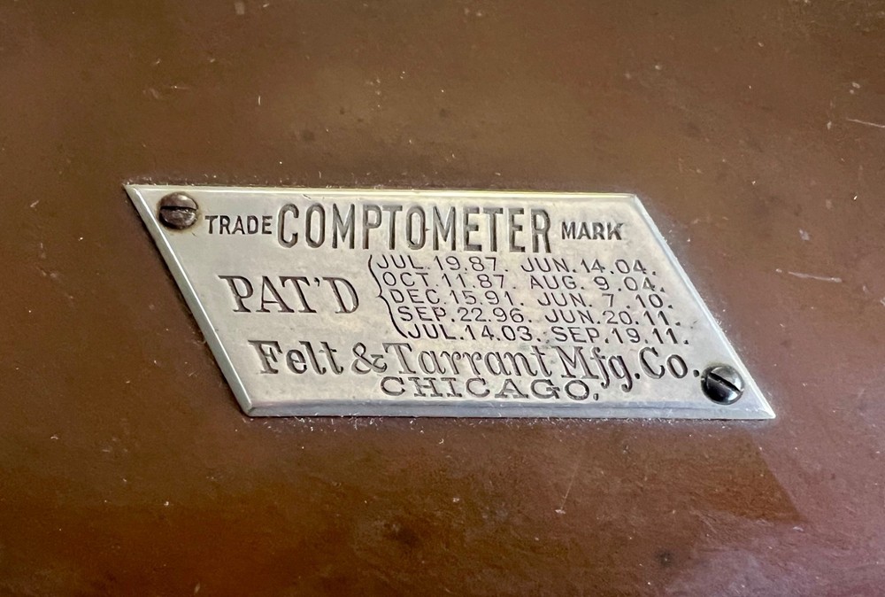 ANTIQUE 1911 COMPTOMETER ADDING MACHINE CALCULATOR FELT & TARRANT BAKELITE KEYS
