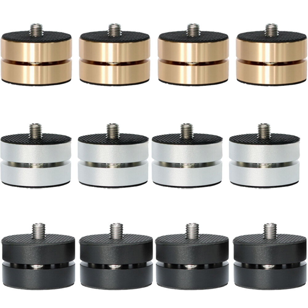 4pcs Aluminum HiFi Audio Amp Speaker Turntable Isolation Feet Equipment Base Pad