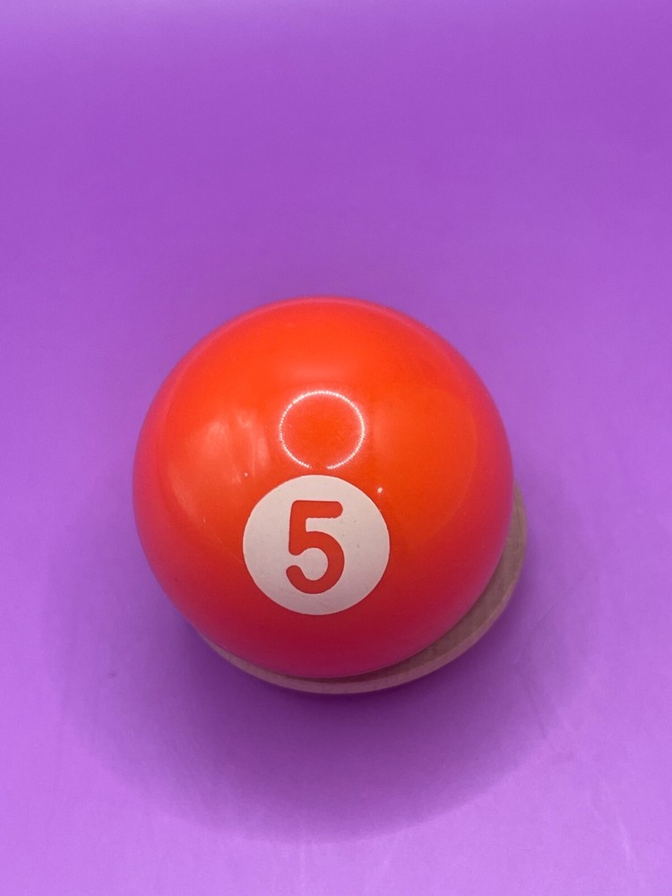 Replacement Mini Billiards Pool Ball - 1.5" Diameter - Solid Orange #5 Ball