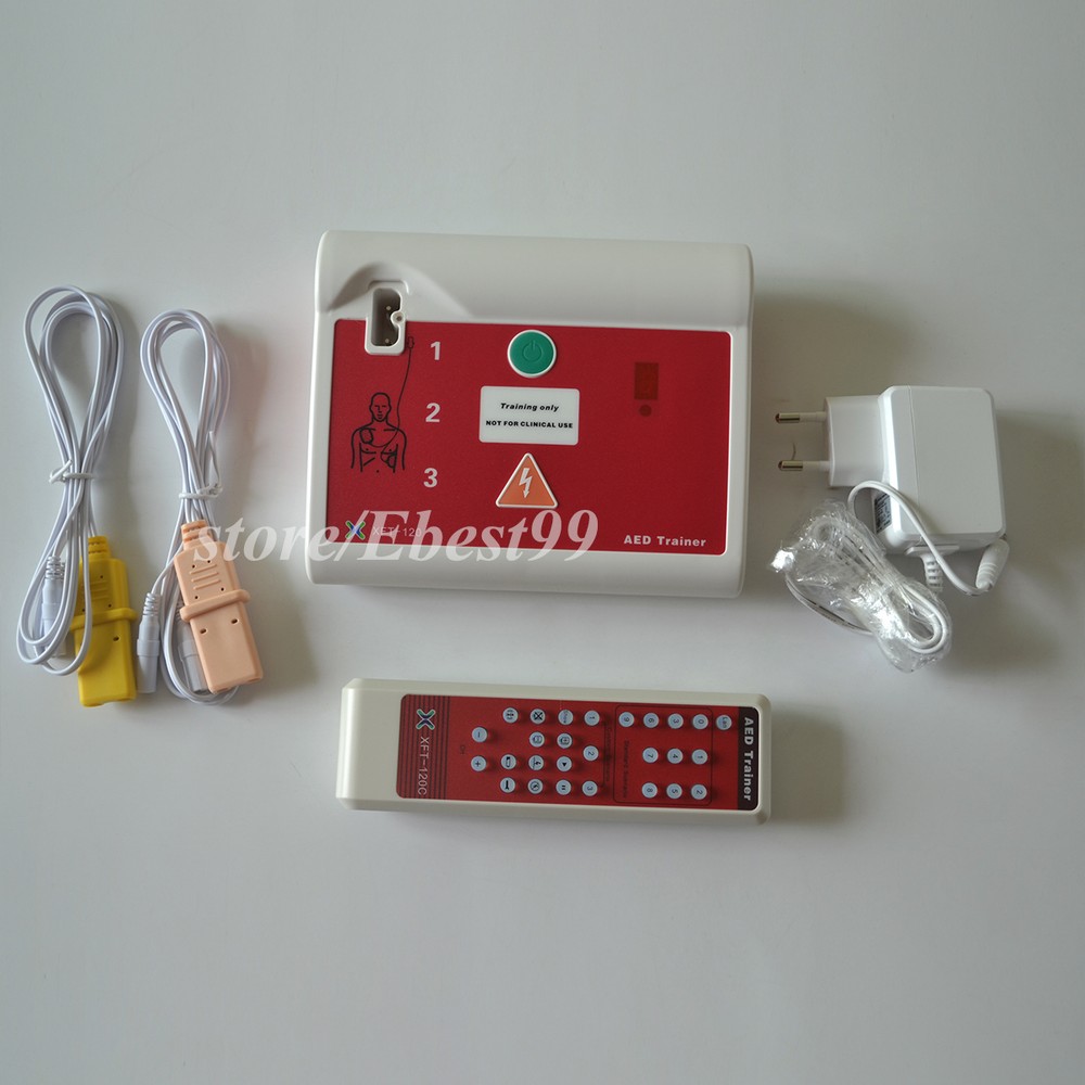 2 Sets AED Trainer First Aid Training Defirillator Simulator CPR AED Training