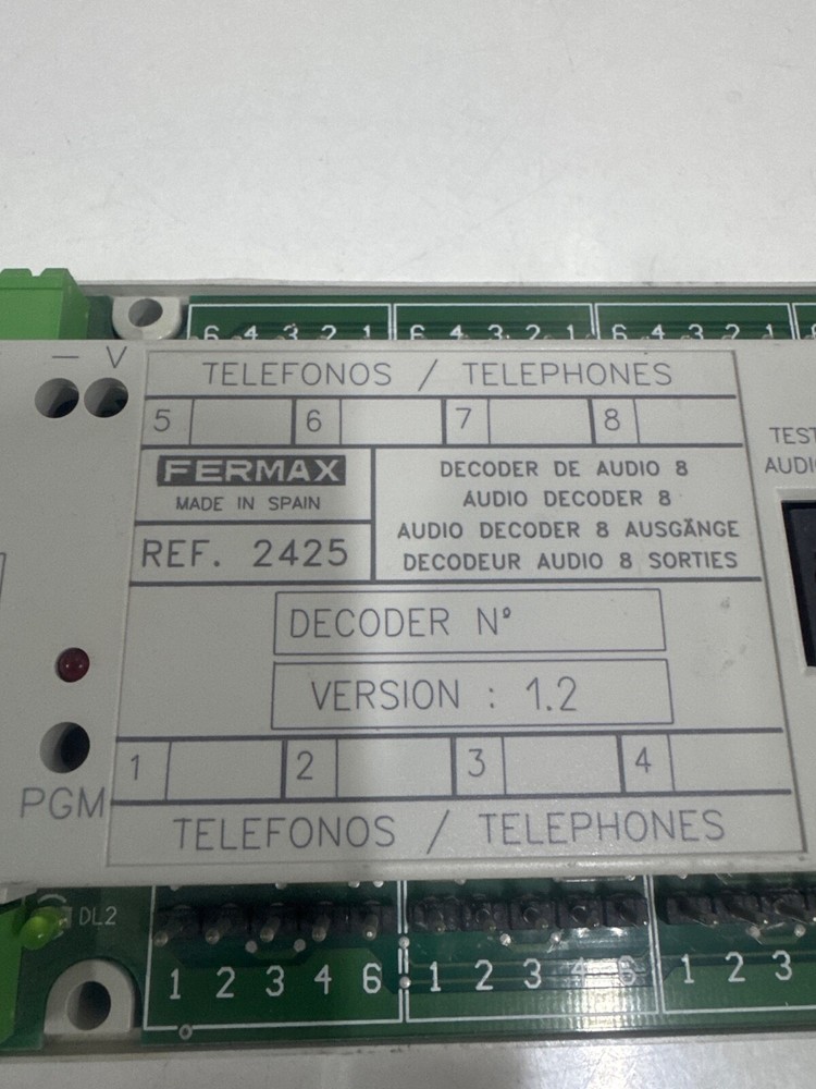 LOT OF 2 PCs FERMAX 2425 AUDIO DECODER