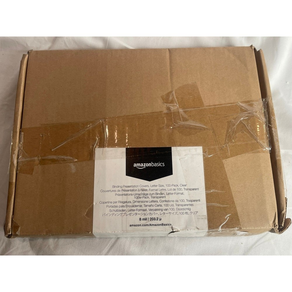 Amazon Basics Binding Presentation Covers Letter Size 100pk Clear 8 mil Plastic