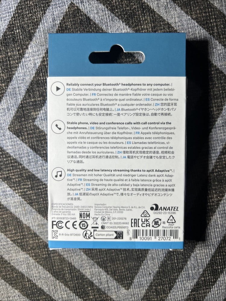 Sennheiser BTD 600 Bluetooth USB Adapter USB A USB C Dongle NEW